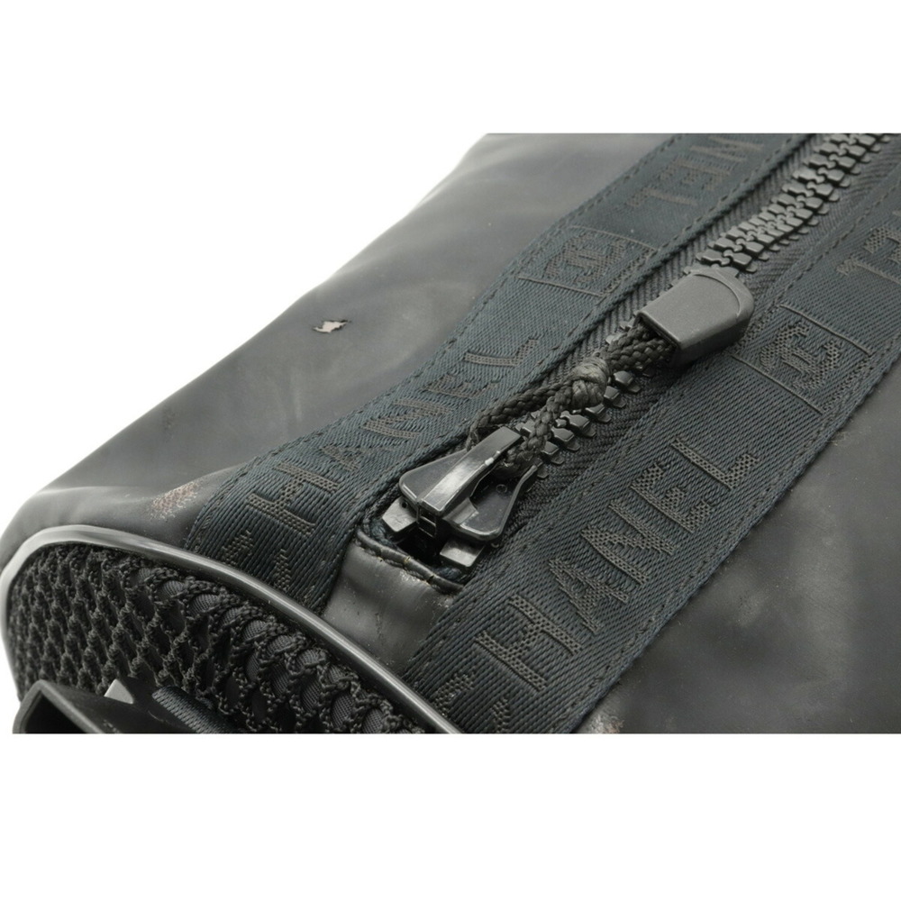 CHANEL Chanel sports line here mark shoulder bag Boston rubber nylon black wh... - Picture 6 of 6